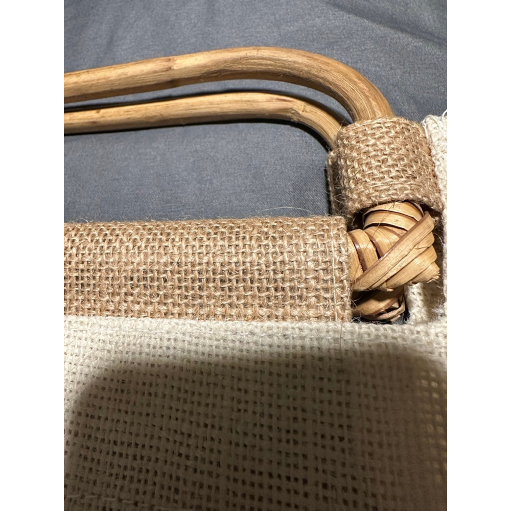 Unisex Jute Tote Bag Tan/Green "Republica Dominicana" Size One Size - Picture 3 of 7